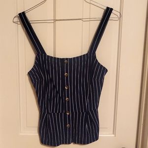 NWT! L.AHearts+Pacsun•Navy Striped Short Tank | XS